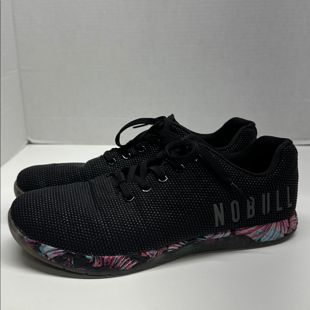 Nobull Trainers Sneakers Lace Up Athletic Running Shoes Palms Black Women's 11.5